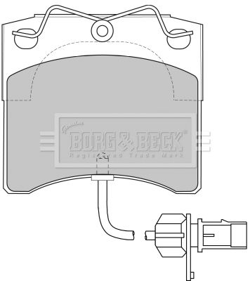 BORG & BECK Комплект тормозных колодок, дисковый тормоз BBP1702